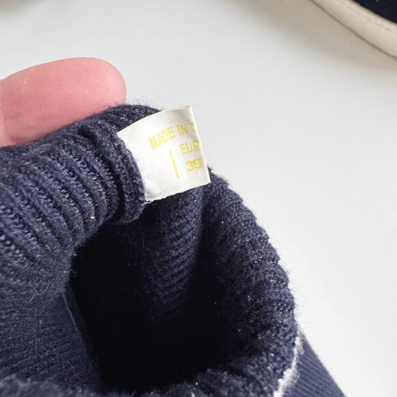 Opening Ceremony Navy White Stripe High Top Slip On Bobby Sneakers Size 9 - Picture 8 of 9